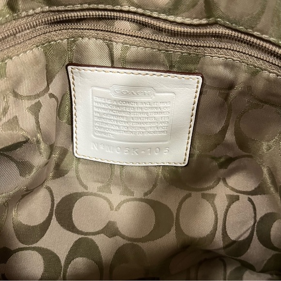 COACH Legacy M05k-105 Natural Straw Leather purse Shoulder bag Brass Read - Picture 11 of 12